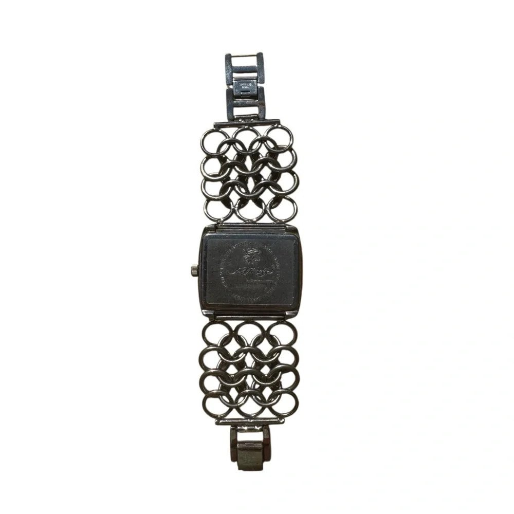 Vintage Ed Hardy by Christian Audigier Lynx Orchid Chainmail Watch - Picture 5 of 12